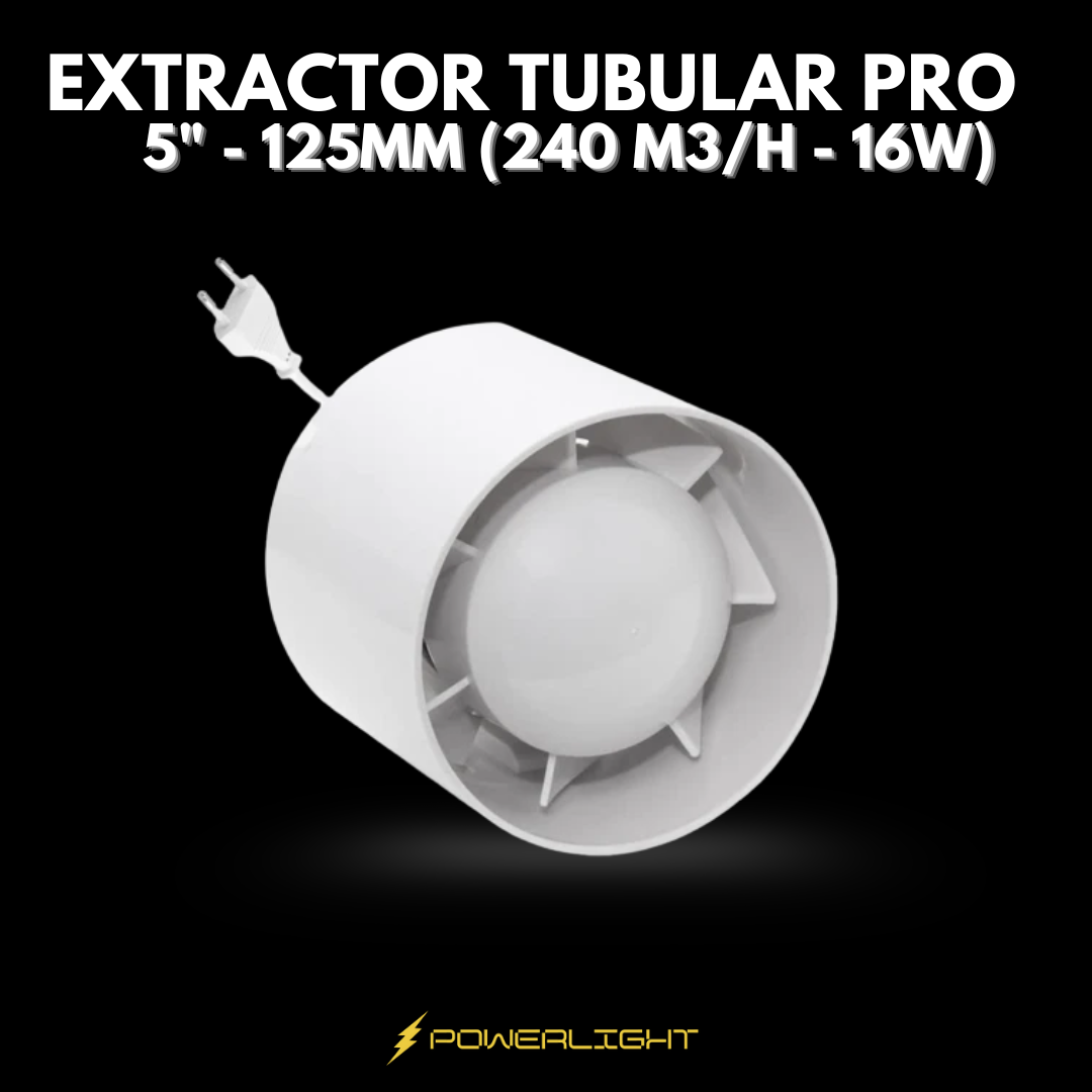 EXTRACTOR TUBULAR PRO 5" - 125MM (240 M3/H - 16W)