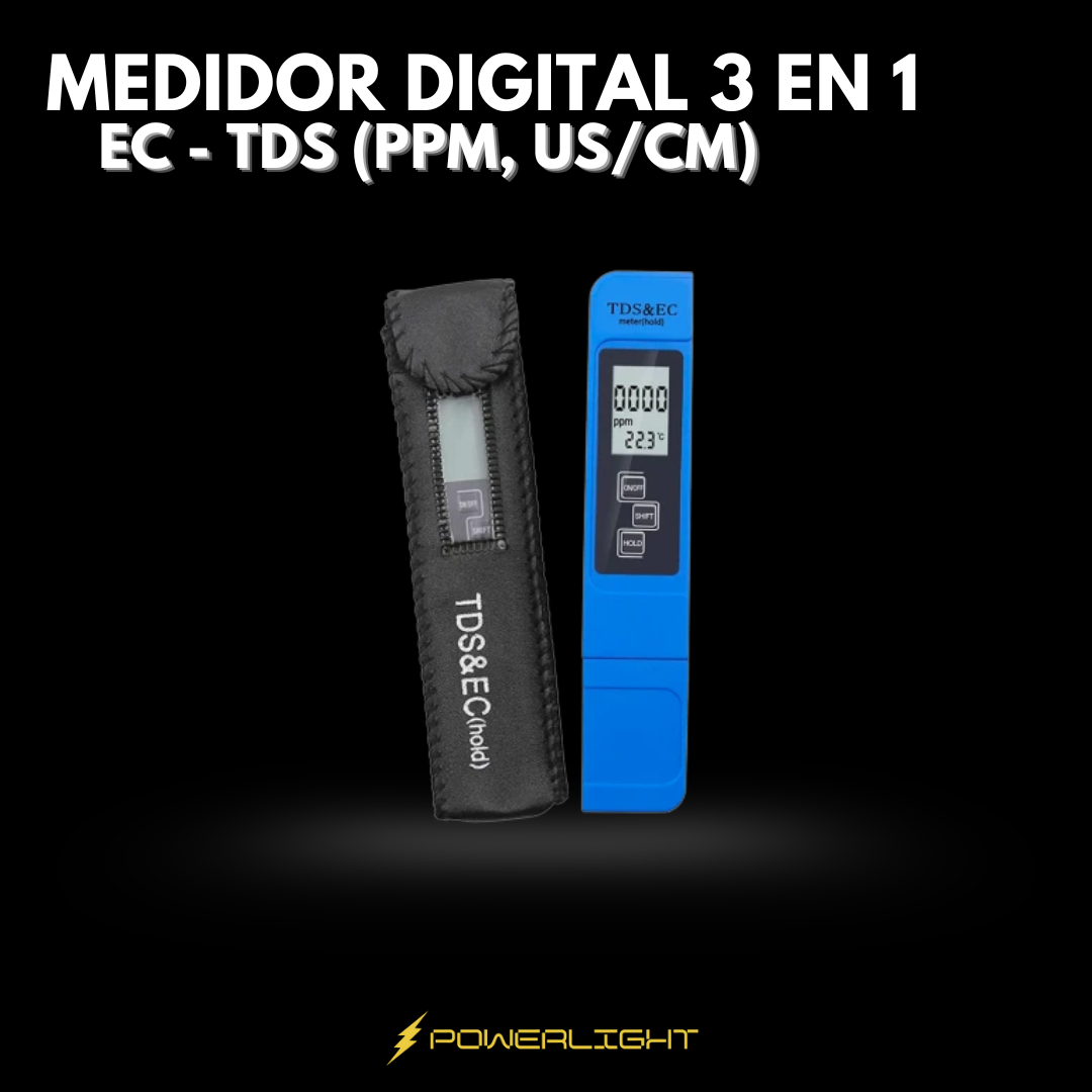 MEDIDOR DIGITAL 3 EN 1 EC - TDS (PPM, US/CM)