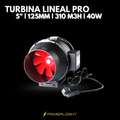 TURBINA LINEAL PRO 5" - 125MM (310 M3/H - 40W)
