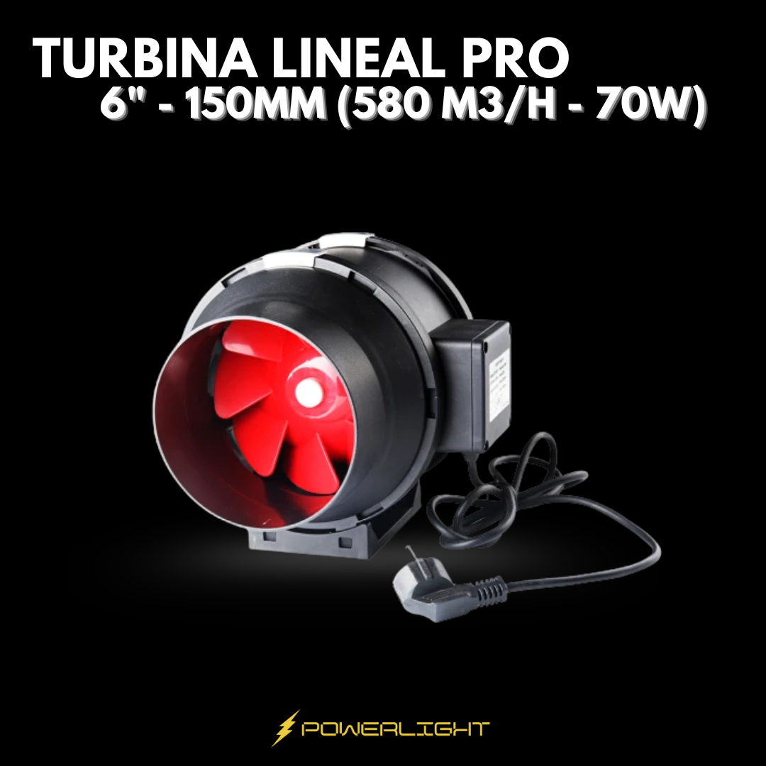 TURBINA LINEAL PRO 6" - 150MM (580 M3/H - 70W)