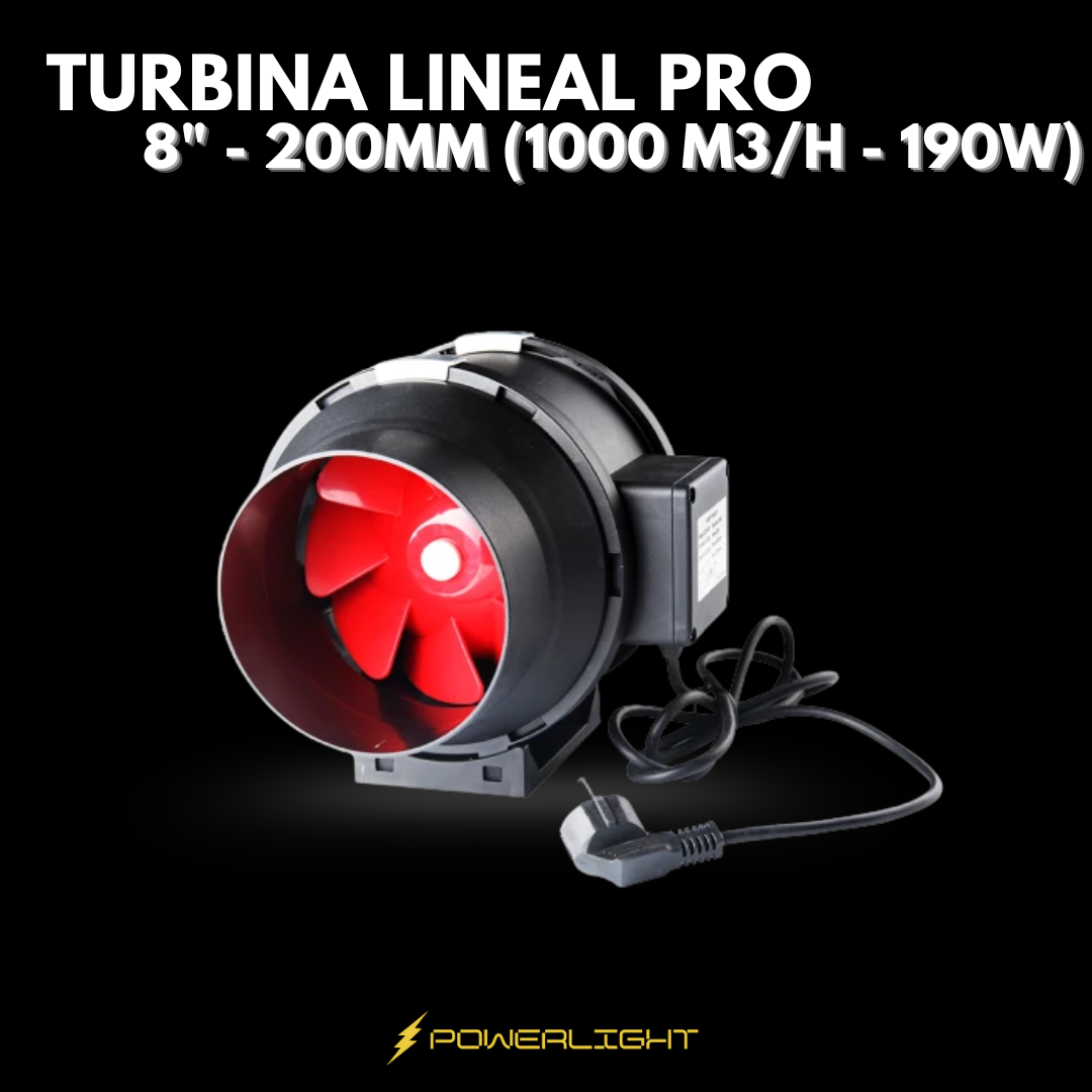 TURBINA LINEAL PRO 8" - 200MM (1000 M3/H - 190W)