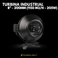 TURBINA INDUSTRIAL MAX POWER 8" - 200MM (1150 M3/H - 205W)