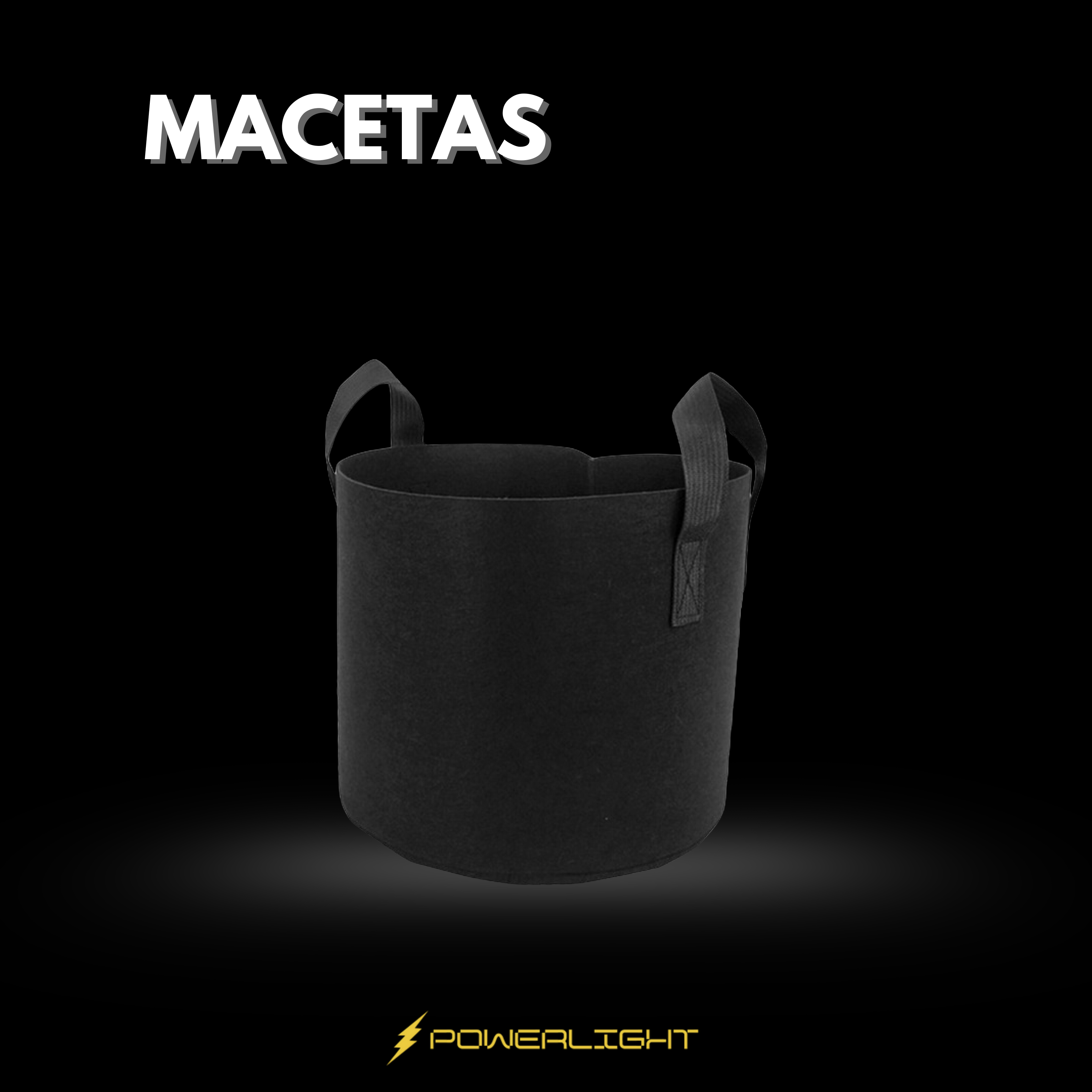 MACETAS de TELA negras